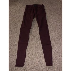 Burgundy Flying Monkey Skinny Jeans